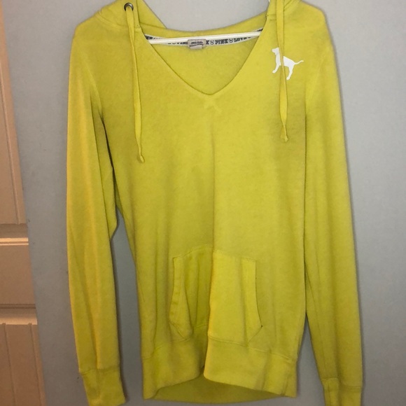 Yellow v neck hoodie - Picture 1 of 4